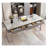 Luxury Sintered Stone Tabletop Office Desk with Metal Base-110942185