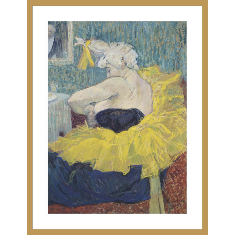 «The Clowness Cha-U-Kao in a Tutu» par Henri de Toulouse-Lautrec, impression giclée encadrée, H 41,5 po x l 31,99 po