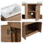 Meuble-lavabo flottant moderne avec lavabo en céramique et tablettes de rangement - Conception compacte, porte à fermeture en douceur, contreplaqué écologique, élégance murale-1495680213