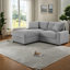 Modulaires modulaires peu encombrants, polyester gris, style moderne pour le salon