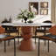 Table de salle à manger ronde Conlon avec plateau tournant-1854513545-1854513588