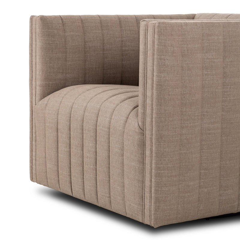 Augustine Swivel Armchair, Crypton Nomad Taupe Polyester Blend