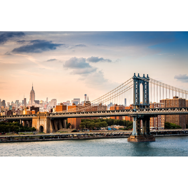 Selevae Manhattan Bridge by Ultima_Gaina - Wrapped Canvas Print, 51cm H x 76cm W 3.8cm D