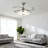 Modern 42" Ceiling Fan With Light & Remote, 3 Speeds, Timer, Bluetooth Speaker