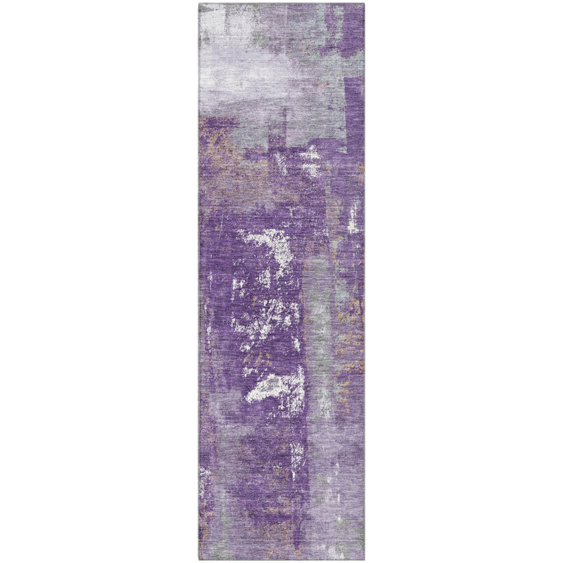 Premium Machine Washable Pirtle AMF1984 Abstract Rug, Runner 2'3" x 7'6"