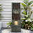 39.3''H Garden Freestanding Water Fountain Outdoor,4 Tiers Floor Standing Waterfall Indoors Fountains With LED Lights For Garden, Patio, Backyard, Deck, Porch And Home Art Decor