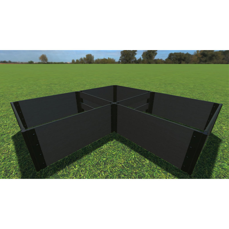 Raised Garden Bed, 22" H x 96" W x 96" D, Weathered Wood