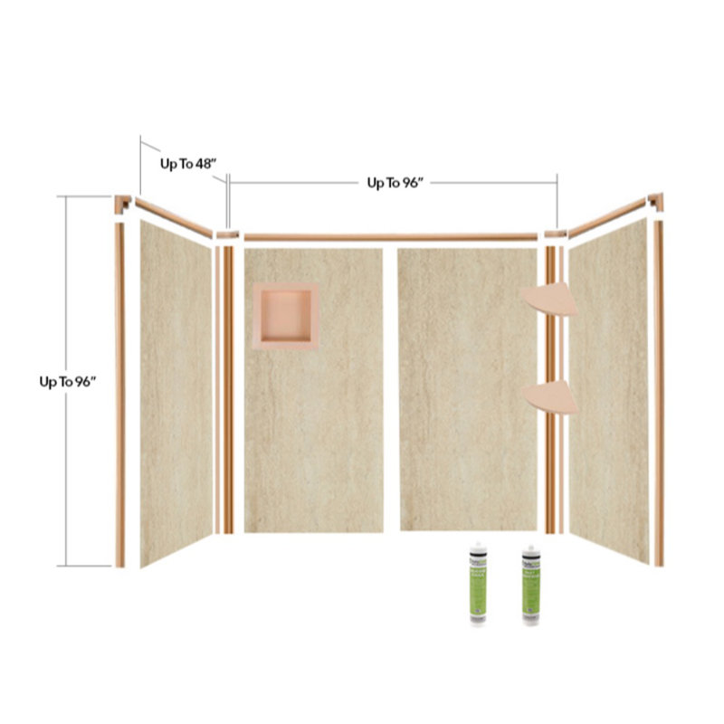 96'' W 48'' D 96'' H Tongue And Groove Composite Wall