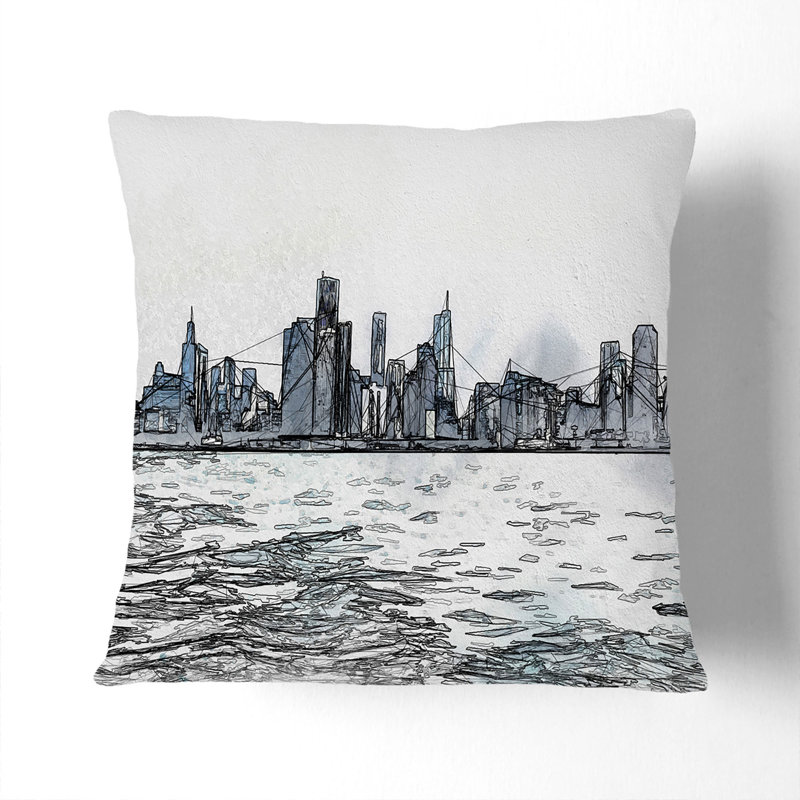 Square Throw Cushion, Black, 40cm H x 40cm W x 15cm D