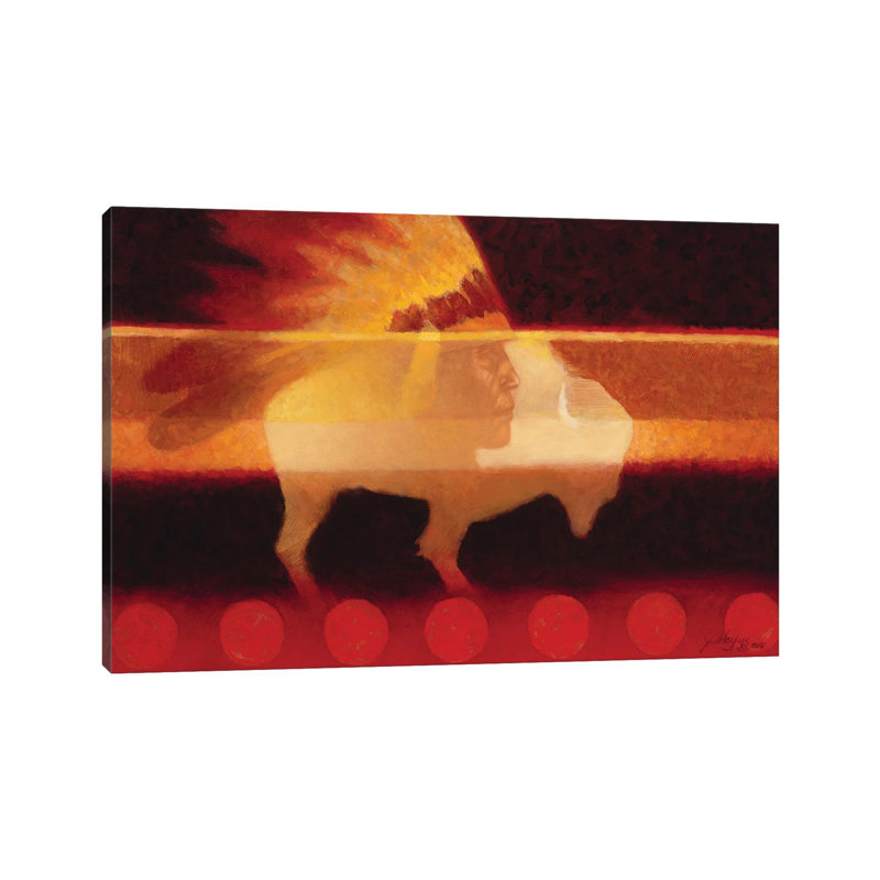 White Buffalo by Joe Velazquez - Wrapped Canvas Print, 101.6 cm H x 66.04 cm W x 1.91 cm D