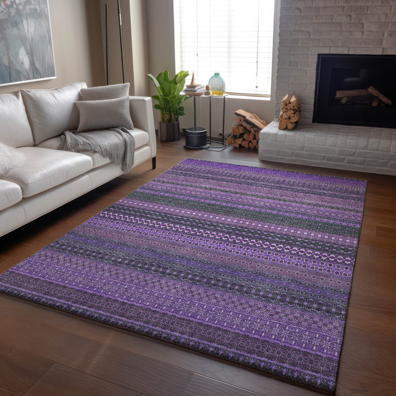 Cerrito lavable à la machine de qualité supérieure - AMF527 - mauve, Rectangle 9 pi x 12 pi
