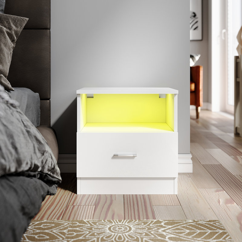 142.24cm W Manufactured Wood Bedside Table
