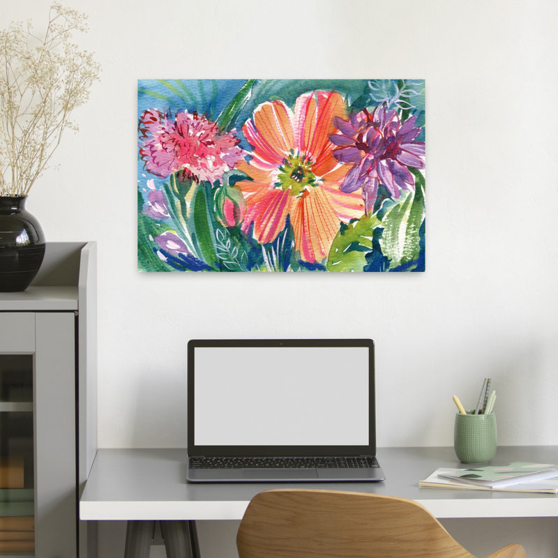 Fleur secrète, art floral, H 24 po x l 16 po