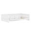 Lit plateforme en bois peu encombrant avec garde-corps et tablettes de rangement-220067793-220067794