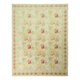Rug & Kilim’S Contemporary Floral Relief Rug In Cream And Gold Tones