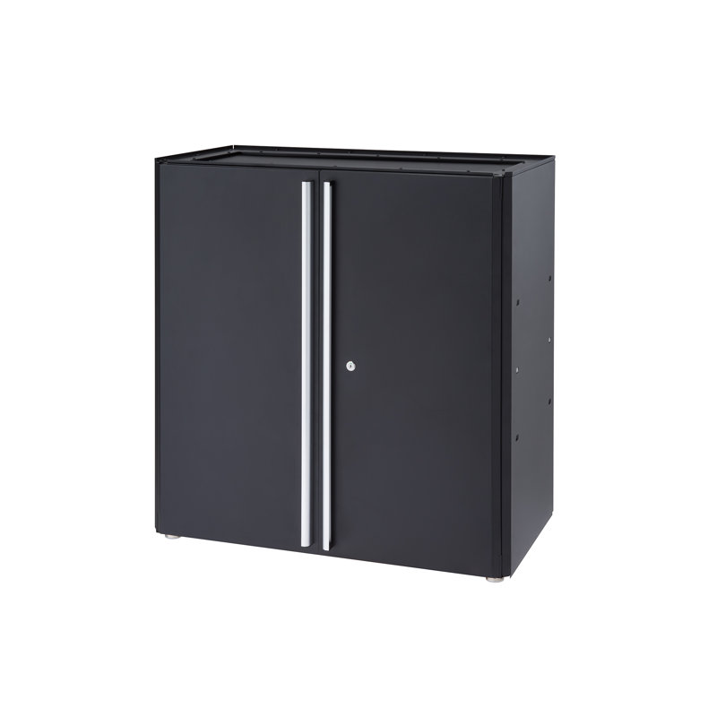 Armoire de garage autoportante en acier TRINITY en noir (l 36 po x H 37 po x P 19 po)