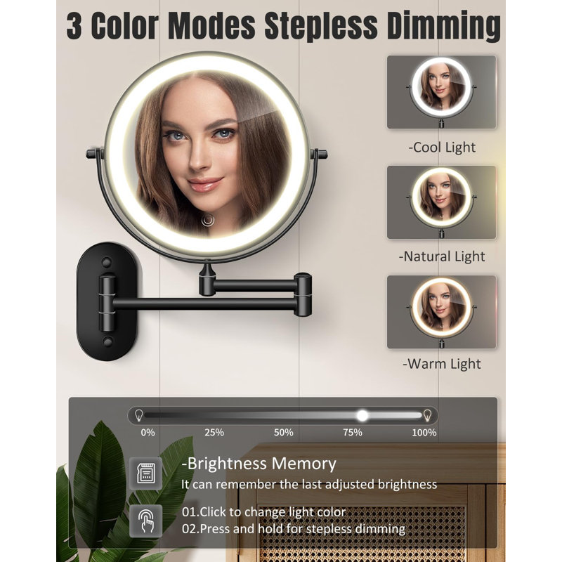 Miroir de maquillage mural 30X / 1X