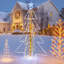 Décoration de Noël d'intérieur et d'extérieur en forme de cône à lumières DEL de 5 pi avec dessus en forme d'étoile et base ronde The Holiday Aisle