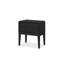 Table de chevet moderne en bois de poivre noir avec 2 tiroirs de rangement - placages d'orme durable | idée cadeau