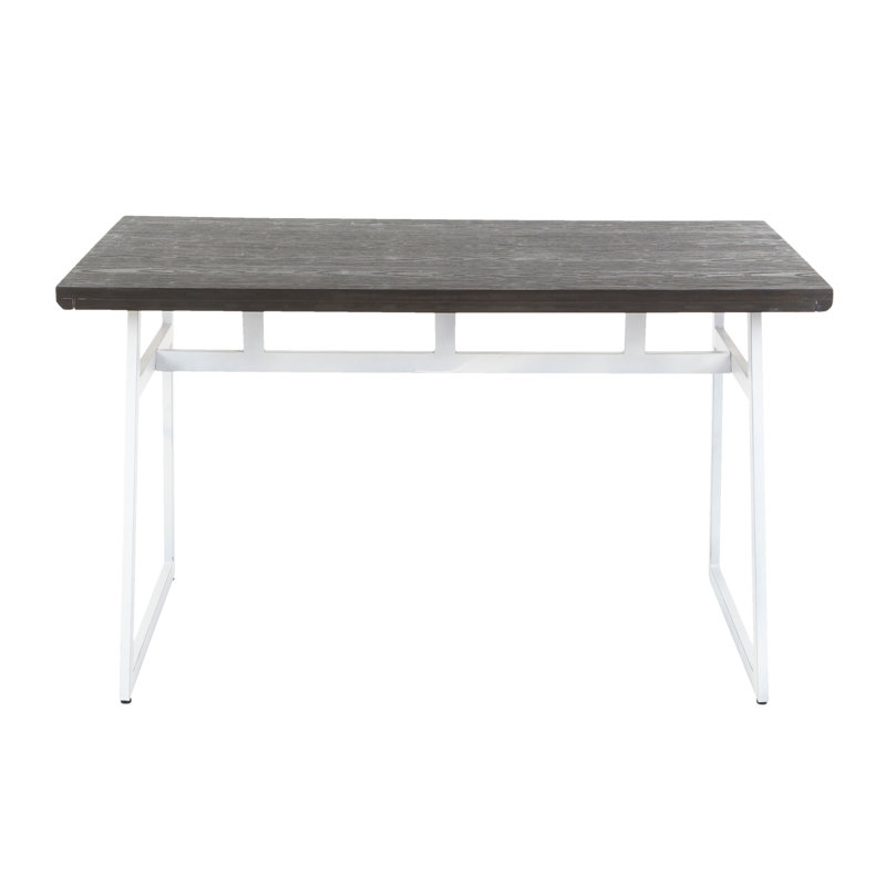 Table de salle à manger Geo Industrial en métal et espresso