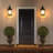23"(H) Outdoor Wall Lantern Light – Vintage Black Metal Sconce With Clear Seeded Glass For Porch, Patio, And Garden (Bulb Not Included)