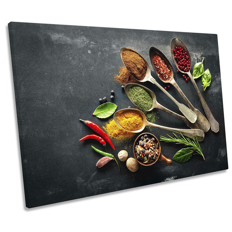 Spices Spoons Kitchen - Wrapped Canvas Print, 61cm H x 91.4cm W x 4cm D
