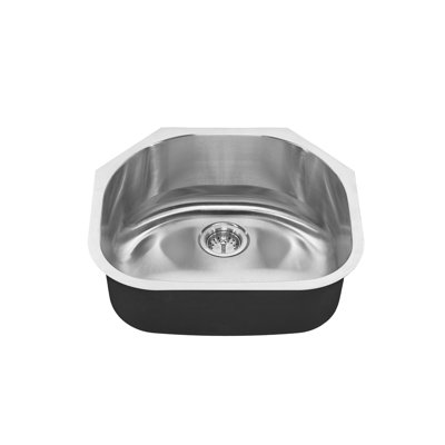 Portsmouth 23.1'' L Single Bowl Stainless Steel Kitchen Sink