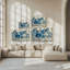 "Aquamarine Floral" par Silvia Vassileva, reproduction sur toile-24517029