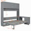 Grand lit escamotable mural avec bureau, tablettes de rangement et grands armoires