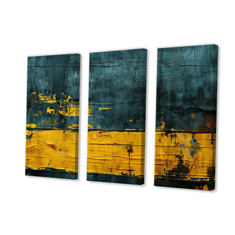Ensemble de reproductions d'art sur toile géométriques modernes, l'Ukraine revistée, H 28 po x l 36 po x P 1 po