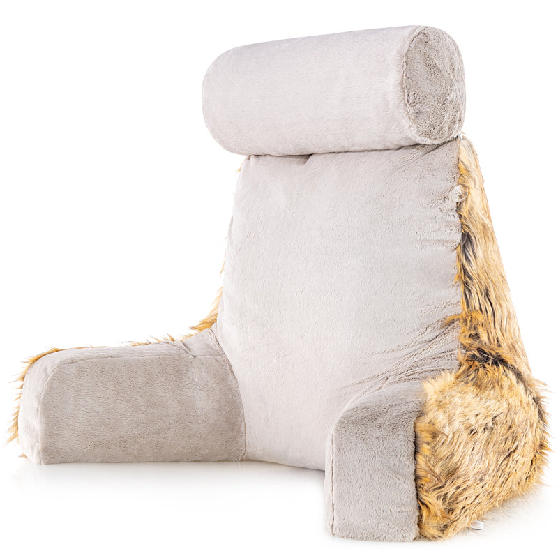Housse de coussin en fausse fourrure, 24 po x 13 po, Ambre Fox