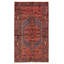 Tapis rouge en laine des années 1990 de 4 pi 1 po x 7 pi 3 po Yasleen