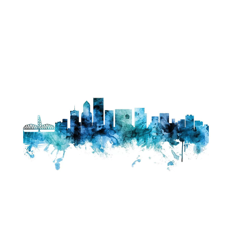 Portland, Oregon Skyline by Michael Tompsett - Wrapped Canvas Gallery-Wrapped Canvas Giclée, 152.5 cm H x 101.5 cm W