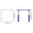 Whiteboard Adjustable Square 4 Students Activity Table