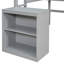 Lit mezzanine gris avec bureau, tableau d'écriture et armoire à 2 tiroirs - Structure en bois massif gris, armoire, pour les enfants de 6 ans et plus-653228021