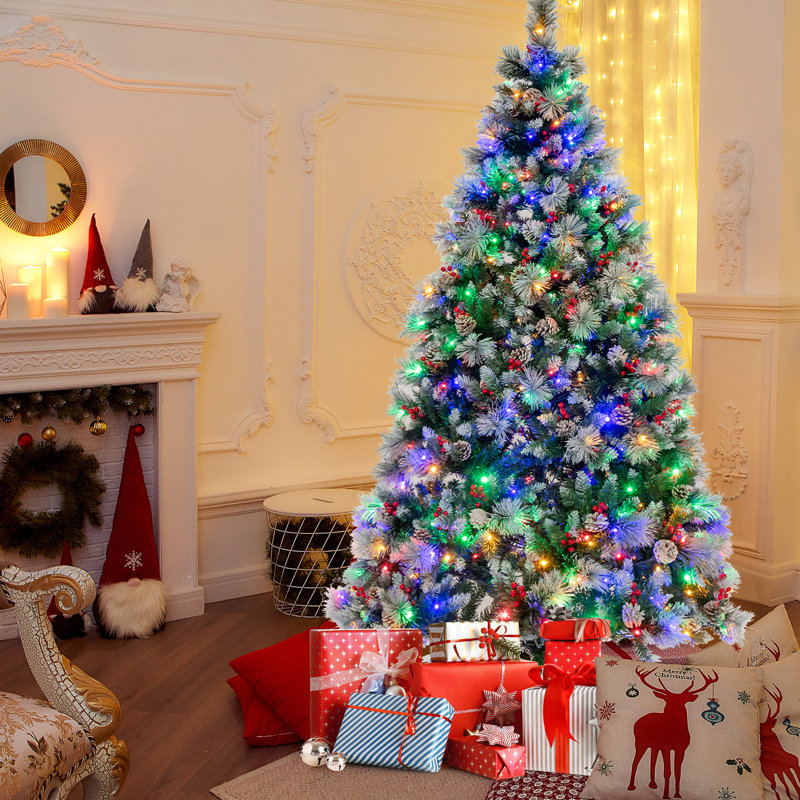 Arbre de Noël artificiel pin 7 'éclairé