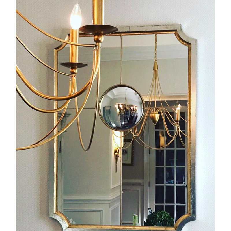 Tulip Flat Wall Mirror, Silver Leaf/Gold Leaf