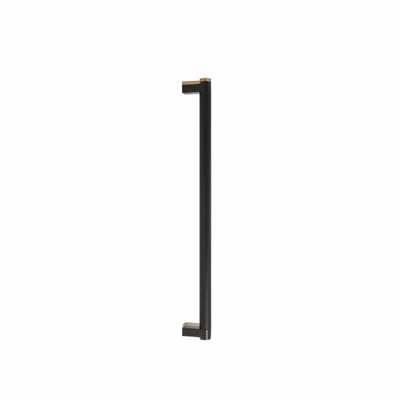 Emtek Select Appliance Pull w/ Rectangular Stem & Knurled Pull, 12", Bronze frotté à l'huile