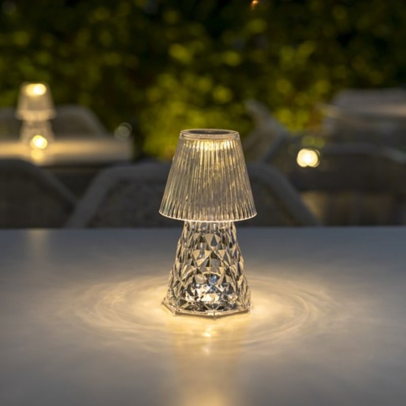 8'' Battery Powered Integrated LED Outdoor Table or Shower Lamp