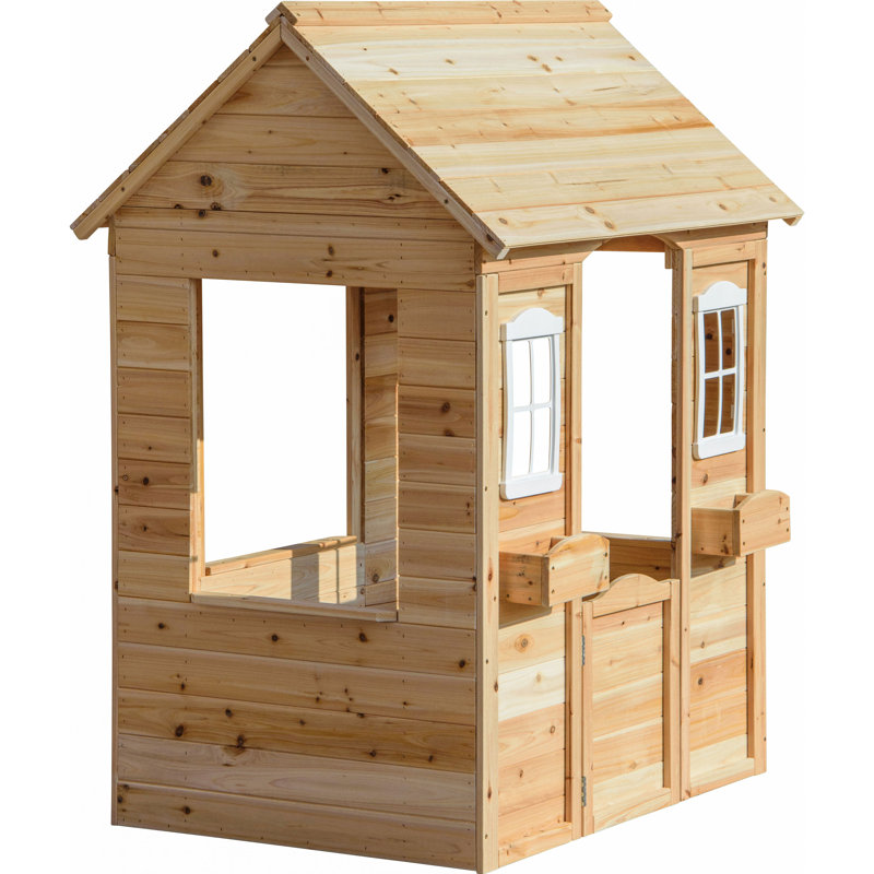 Freeport Park 107cm W x 91cm D Indoor And Outdoor Use Solid Wood Playhouse
