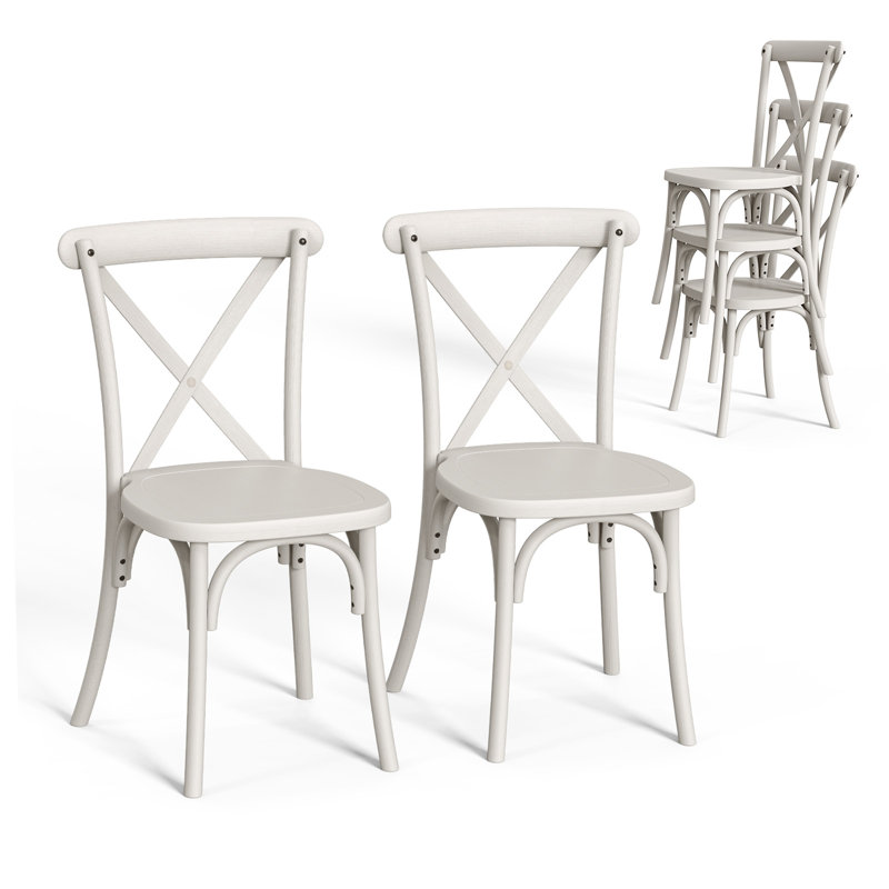 Aliz 18.5'' H Stacking Side Chair, White
