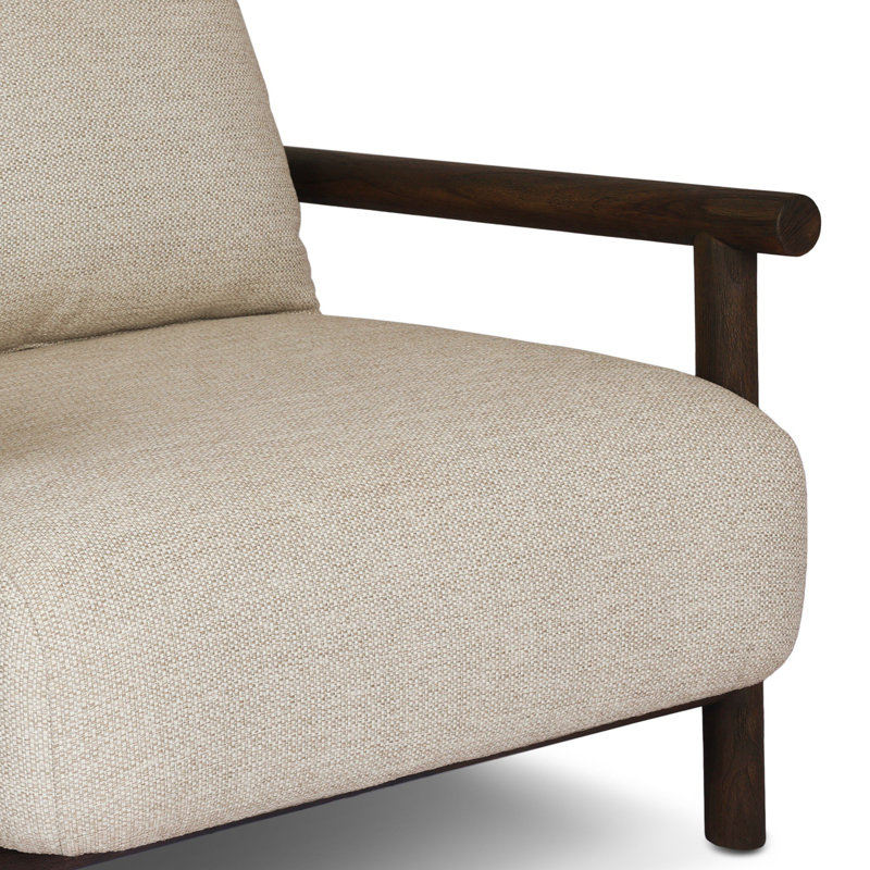 Cardiff Outdoor Teak Lounge Chair, Stained Saddle Brown