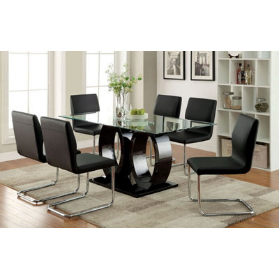 Double Pedestal Base Dining Set