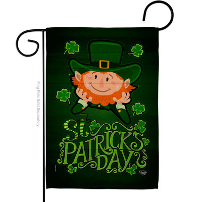 Drapeau de jardin 19 po x 13 po Lucky Leprechaun