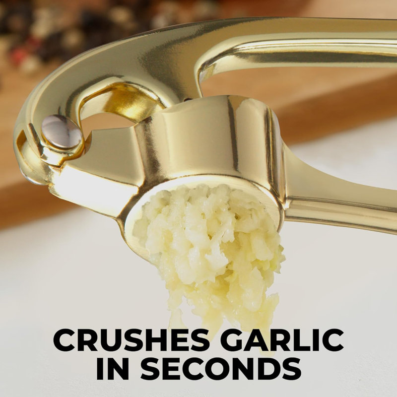 Zulay Kitchen Premium Garlic Press, Gold