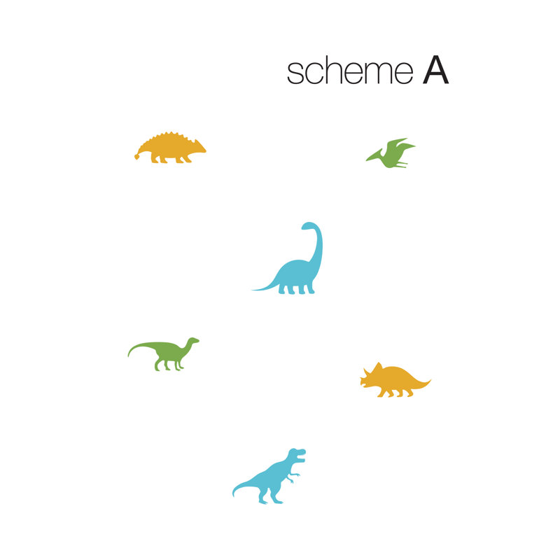 Adhésif décoratif dinosaure, bleu