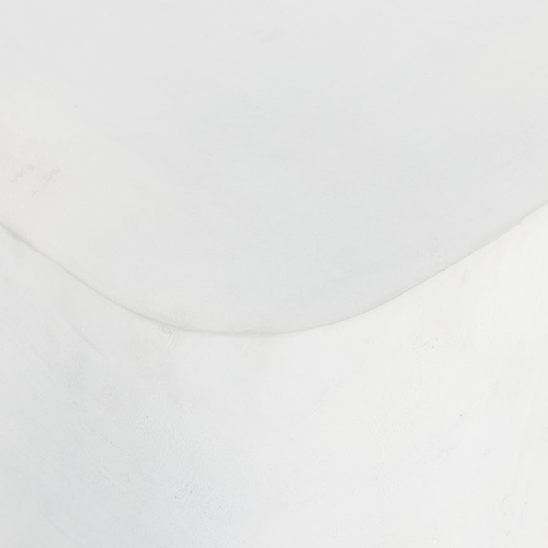 Basil Outdoor Square Side Table, Matte White