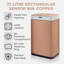 Tower Square Sensor Bin with Fingerprint Proof Coated Exterior, Large 75L-34405577