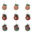 8cm Fabric Trees & Wreaths Bauble