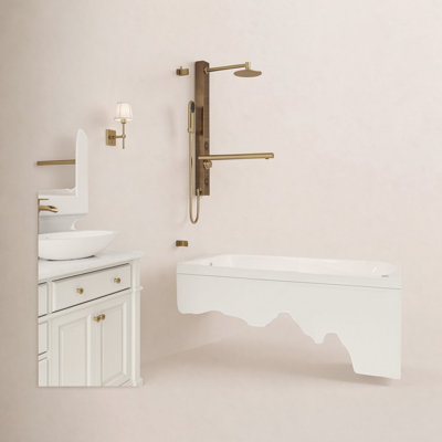 Orion 34" W x 57.38" H Hinged Frameless Tub Door